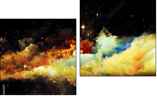Advance of Nebula - Two-piece canvas print, Diptych