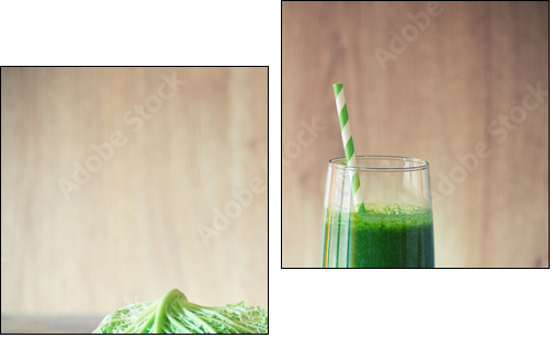 Kale smoothie - Two-piece canvas print, Diptych