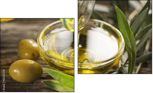 Olive oil - Two-piece canvas print, Diptych
