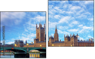 London panorama - Big ben, UK - Two-piece canvas print, Diptych