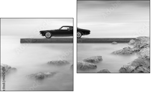 Buick Riviera 1972 - Two-piece canvas print, Diptych