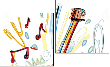 Crazy Guitar - Two-piece canvas print, Diptych