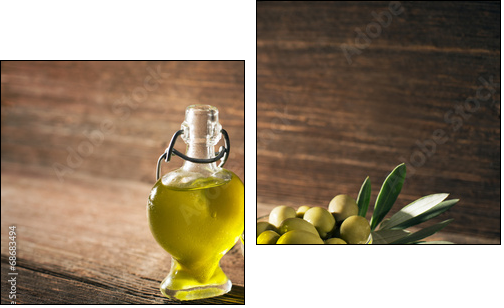 olive oil - Two-piece canvas print, Diptych