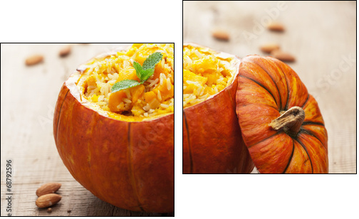 pumpkin risotto - Two-piece canvas print, Diptych