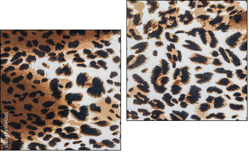 texture of fabric striped leopard - Two-piece canvas print, Diptych