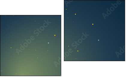 Night view - Two-piece canvas print, Diptych