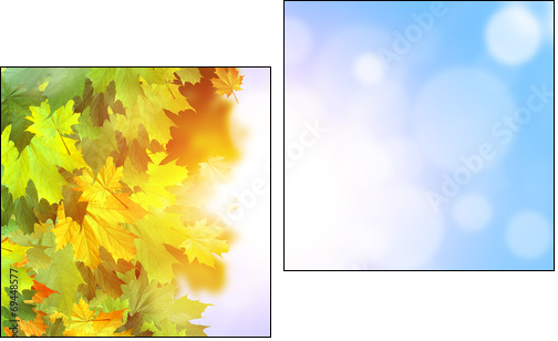 Autumn leaves - Two-piece canvas print, Diptych