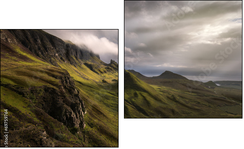Quiraing view - Two-piece canvas print, Diptych