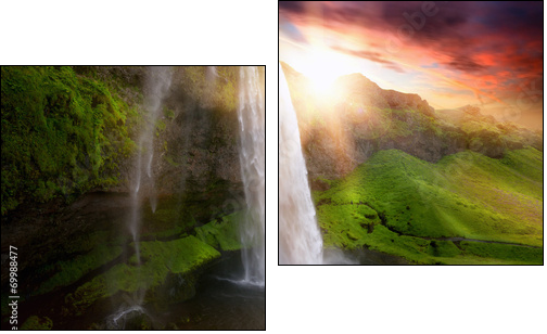 Waterfalls - Two-piece canvas print, Diptych