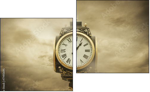 Time and Clouds - Two-piece canvas print, Diptych