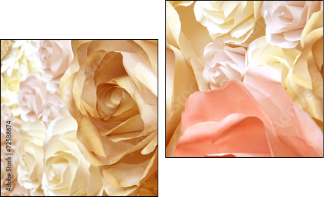 roses flower wedding valentine background - Two-piece canvas print, Diptych
