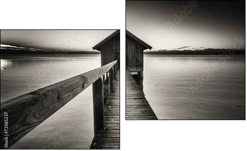 old wooden boathouse - Two-piece canvas print, Diptych