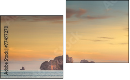 Travel vacation background - Two-piece canvas print, Diptych