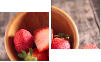fresh strawberry - Two-piece canvas print, Diptych