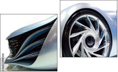 Angle view of the concept car - Two-piece canvas print, Diptych