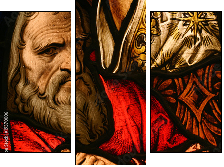 Stained Glass - Three-piece canvas print, Triptych