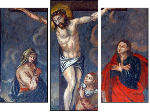 Crucifixion, Jesus on the cross - Three-piece canvas print, Triptych