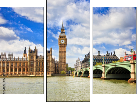 Big Ben and Houses of Parliament - Three-piece canvas print, Triptych