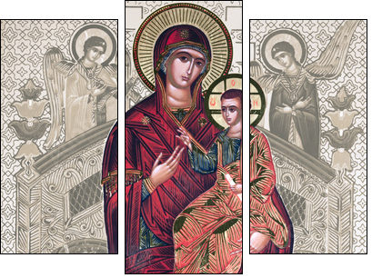 antique russian icon - elaborated image - Three-piece canvas print, Triptych