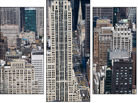 Skyline von New York City  mit HochhÃ¤usern - Three-piece canvas print, Triptych