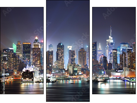 New York City Times Square - Three-piece canvas print, Triptych