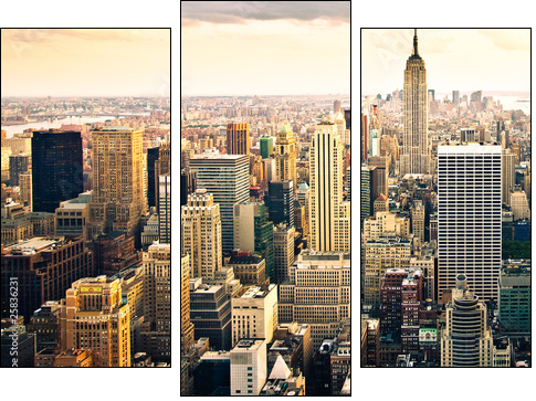 Skyline von New York - Three-piece canvas print, Triptych