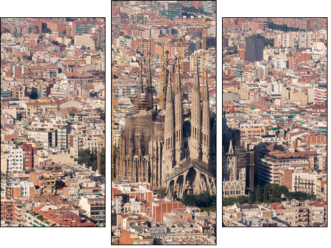 Sagrada Familia - Three-piece canvas print, Triptych