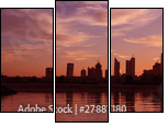 Cityscape Dubai, Sunset - Three-piece canvas print, Triptych