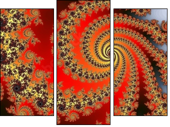 fractal graphic - Three-piece canvas print, Triptych