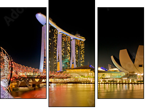 Marina Bay Singapore panorama - Three-piece canvas print, Triptych