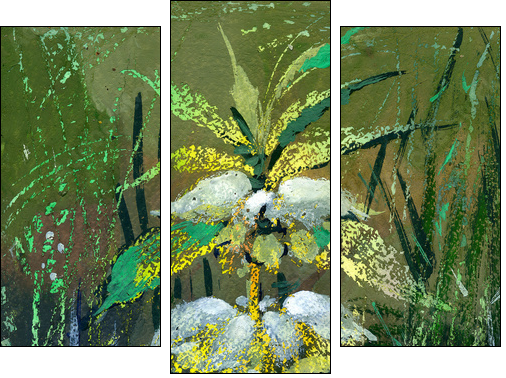 Wild flower - Three-piece canvas print, Triptych