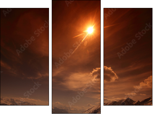 top of mountains - Three-piece canvas print, Triptych