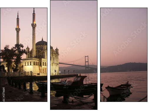 the buyuk mecidiye mosque - Three-piece canvas print, Triptych
