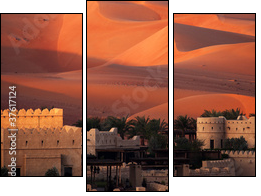 Abu Dhabi Desert - Three-piece canvas print, Triptych