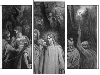 The Kiss of Judas - Three-piece canvas print, Triptych