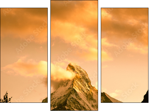 Matterhorn, Zermatt - Three-piece canvas print, Triptych