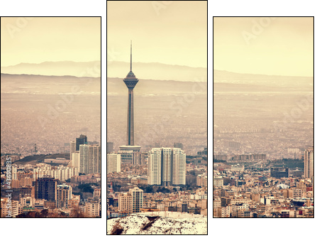 Tehran Skyline - Three-piece canvas print, Triptych