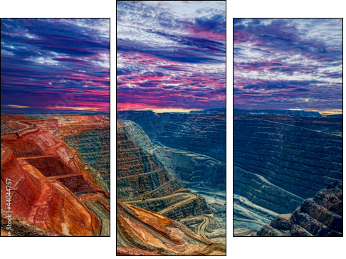 Super Pit Kalgoorlie Western Australia - Three-piece canvas print, Triptych
