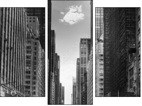Avenue avec des taxis Ã  New York. - Three-piece canvas print, Triptych
