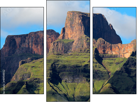 Drakensberg mountains, Royal Natal National Park, - Three-piece canvas print, Triptych