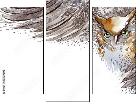 bird - Three-piece canvas print, Triptych