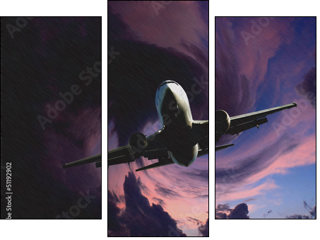 turbulence - Three-piece canvas print, Triptych