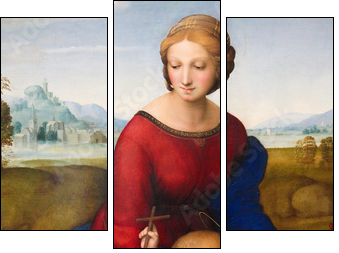 Madonna of the Meadow by Raphael (1505) - Three-piece canvas print, Triptych