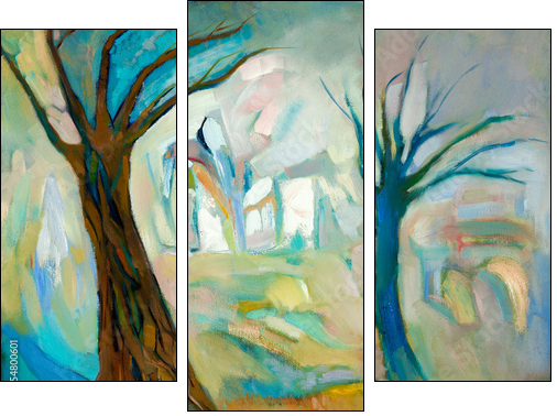 Dead trees - Three-piece canvas print, Triptych