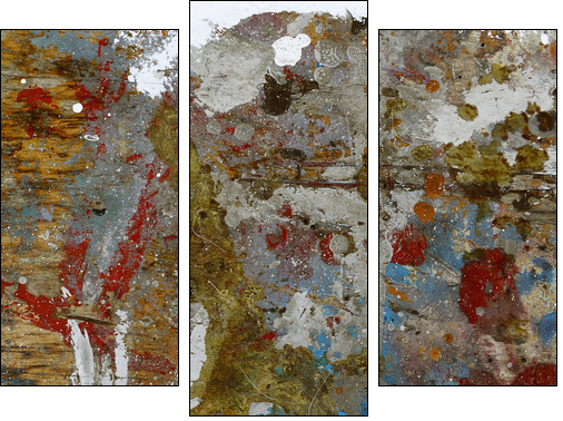 pittura - tavolozza - palette - Three-piece canvas print, Triptych