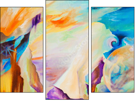 Space landscape - Three-piece canvas print, Triptych