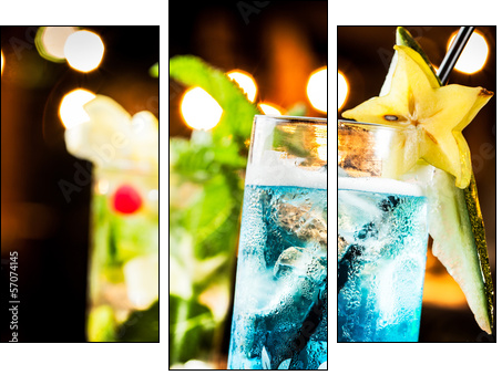 Party Cocktail - Three-piece canvas print, Triptych
