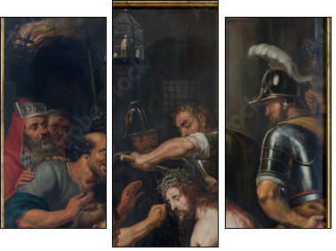 Antwerp - The Torture of Jesus by  Antoon de Bruyn - Three-piece canvas print, Triptych