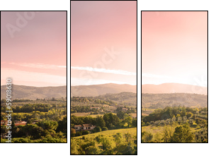 beautiful tuscan landscape - Three-piece canvas print, Triptych