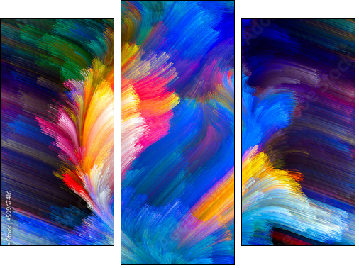 Color Flower - Three-piece canvas print, Triptych